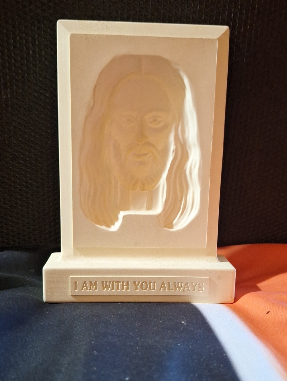 Vintage Faithful Presence White Religious Plaque – I Am With You Always
